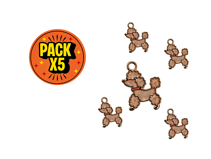 Dije Esmaltado Puddle Dorado x 5 unidades